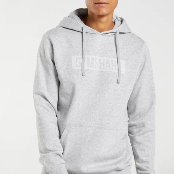 Gymshark Other - GYMSHARK CREST HOODIE LIGHT GREY MARL S NWT IN PKG